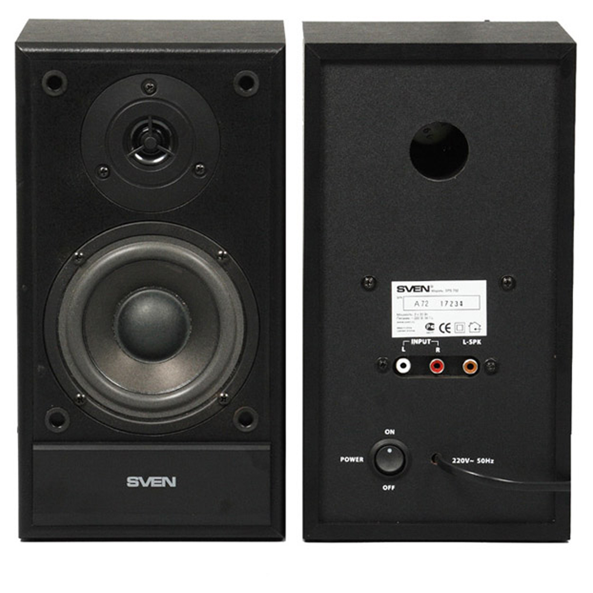 Колонки Sven SPS-702, 2*20W, деревянный корпус, черный - фото 4
