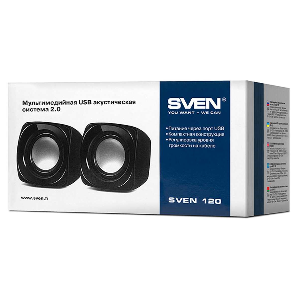 Колонки Sven 120, 2*2,5W, питание через USB, черный - фото 4