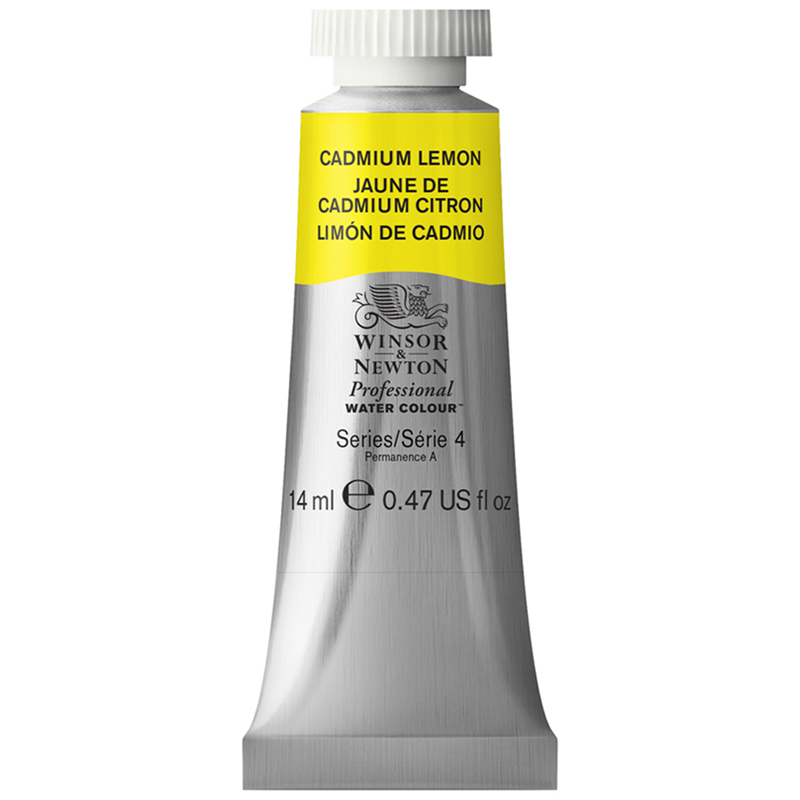 Акварель художественная Winsor&Newton "Professional", 14мл, туба, лимонный кадмий - фото 1
