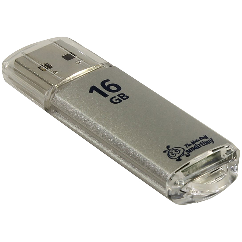 Флеш-память Smartbuy V-Cut, 16Gb, USB 2.0, сереб, SB16GBVC-S - фото 2