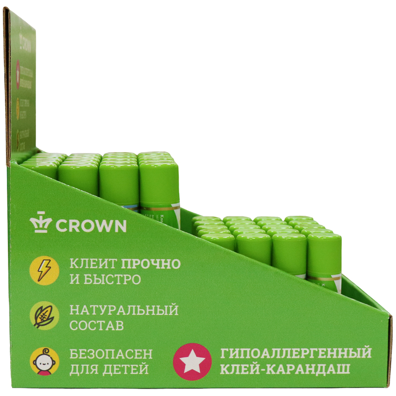 Картонный дисплей Crown клей-карандаш (Ш17см*Г25см*В25см), 2  ячейки - фото 2