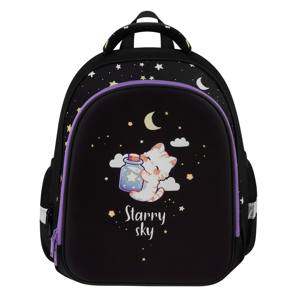 Ранец ArtSpace School Friend Light "Stary Sky" 35*29*12см, 2 отделения, 2 кармана, анатомическая спинка - фото 2