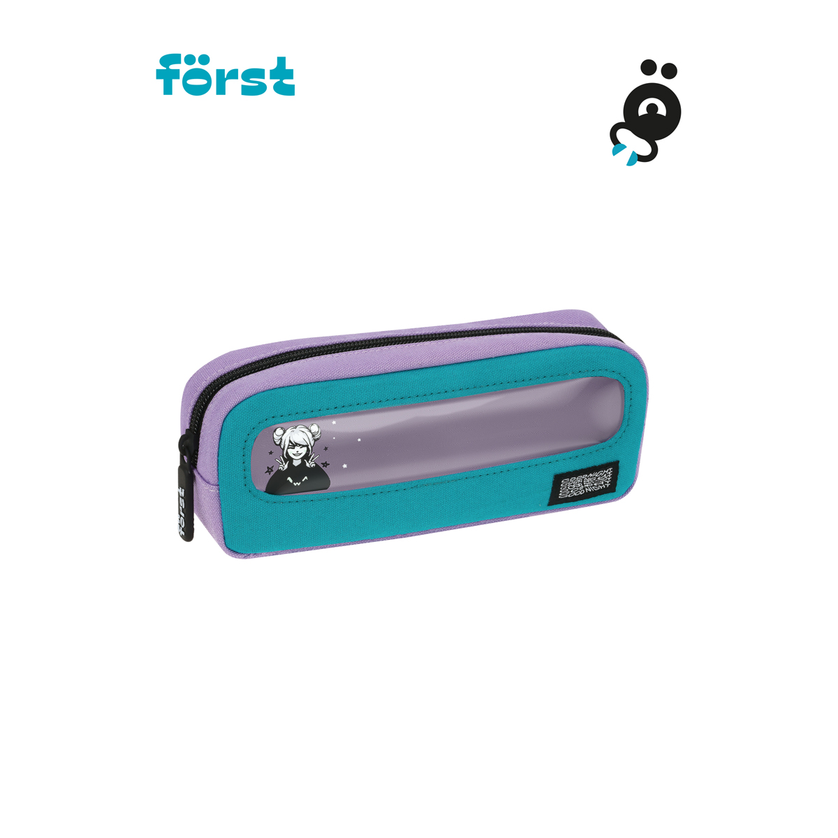 Пенал мягкий с прозрачным окошком, 1 отделение, 205*80*50 F?rst "Cool girl", текстиль с ПВХ - фото 2