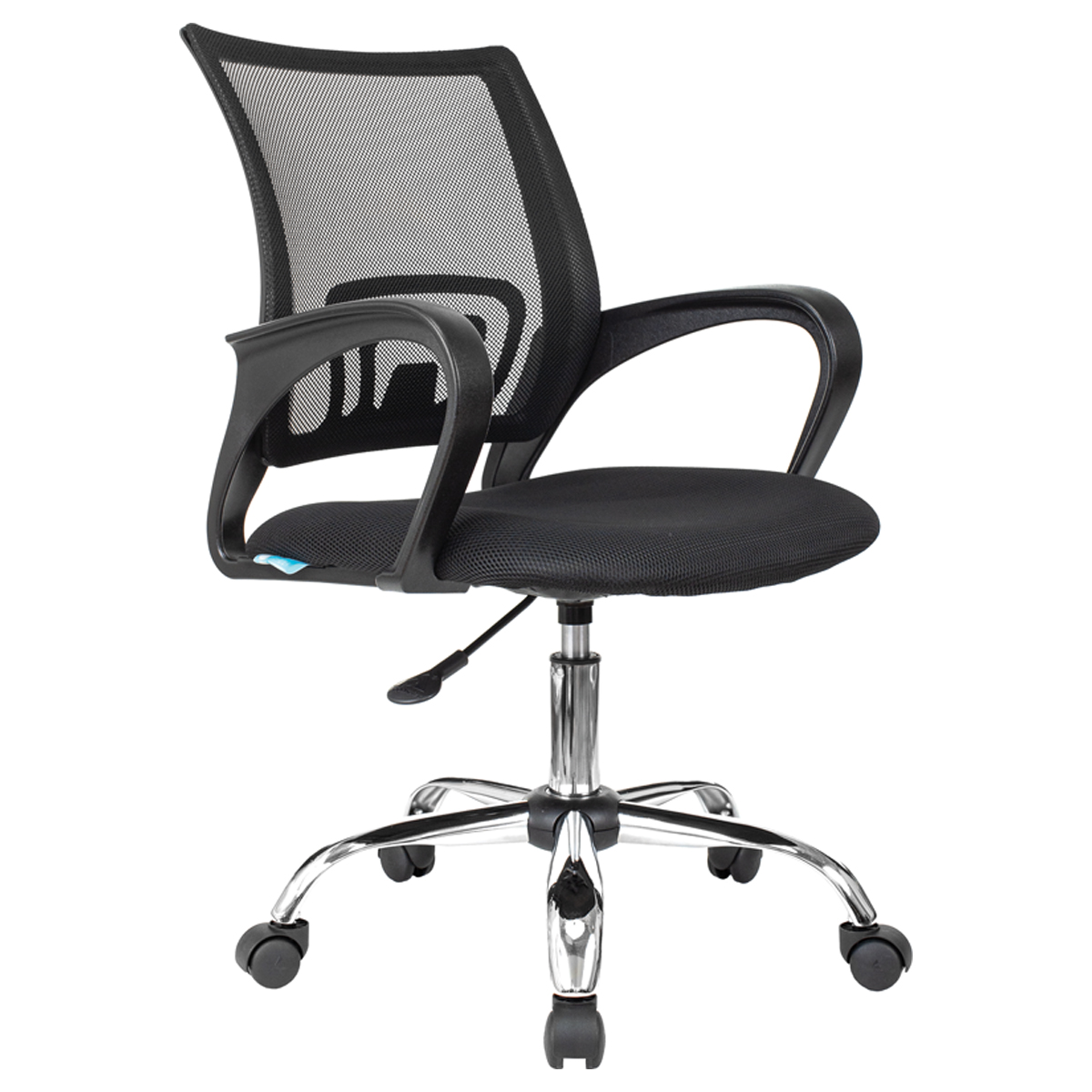 Кресло оператора Helmi HL-M95 R (695) "Airy", СН, спинка сетка черная/сиденье ткань TW черная, пиастра - фото 1