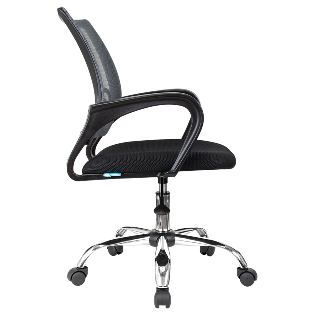 Кресло оператора Helmi HL-M95 R (695) "Airy", СН, спинка сетка серая/сиденье ткань TW черная, пиастра - фото 3