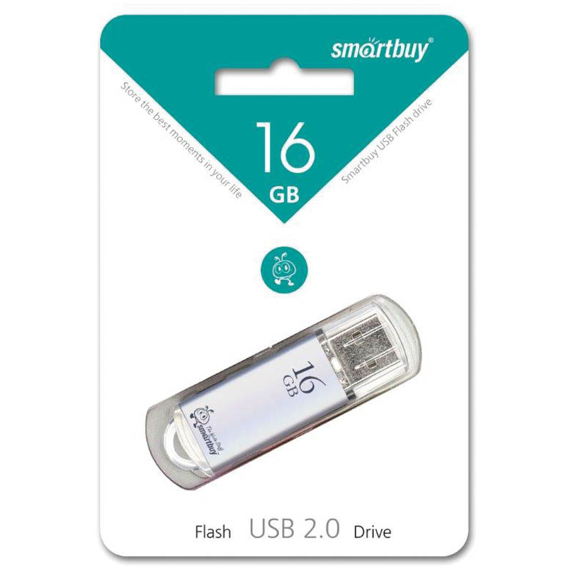 Флеш-память Smartbuy V-Cut, 16Gb, USB 2.0, сереб, SB16GBVC-S - фото 3
