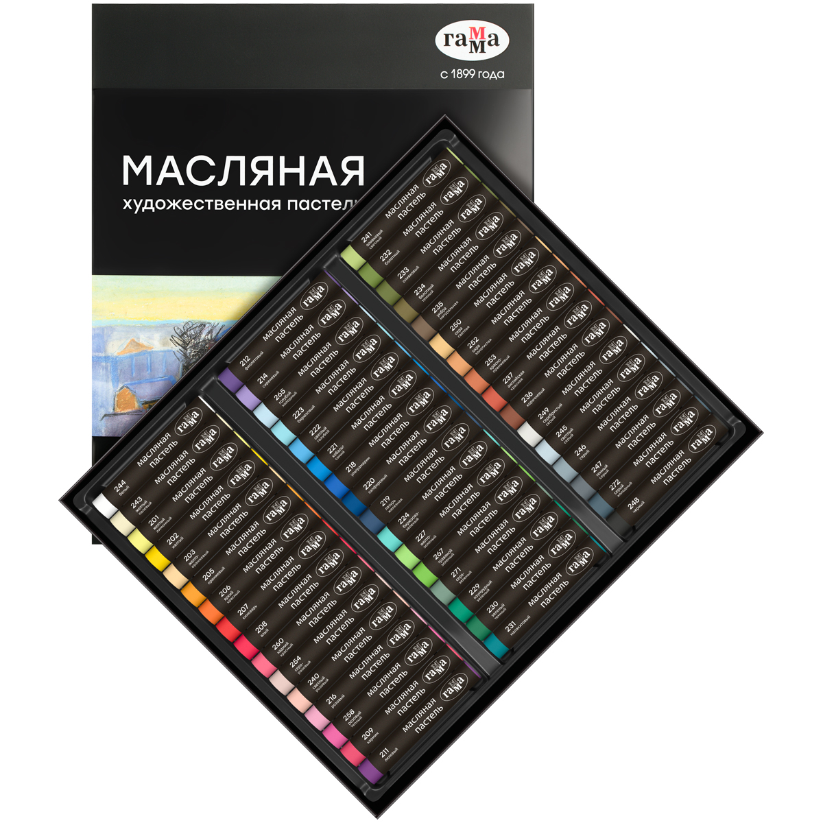 Пастель масляная Гамма, 48 цветов, картон. упаковка - фото 8
