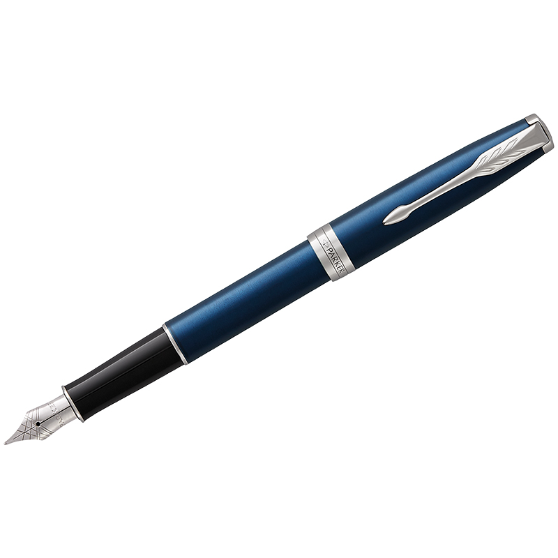 Ручка перьевая Parker "Sonnet Core Blue Lacquer CT F" черная, 0,8мм, подарочная упаковка - фото 1