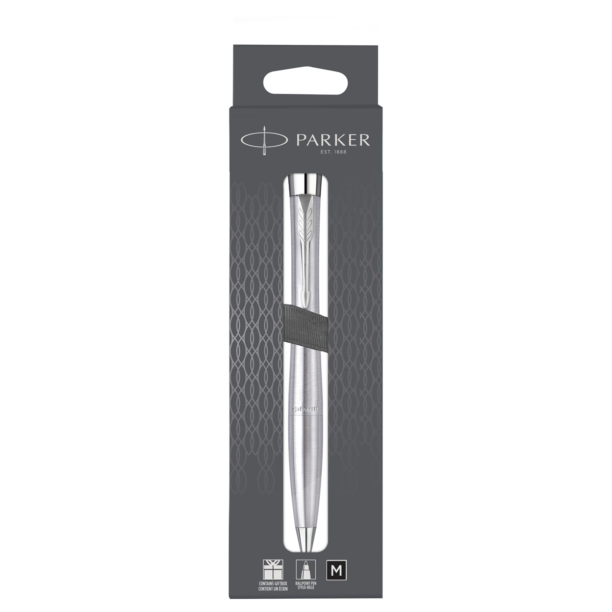Ручка шариковая Parker "Urban Мetro Metallic CT" черная, 1,0мм, поворот., подарочная упаковка с европодвесом - фото 1