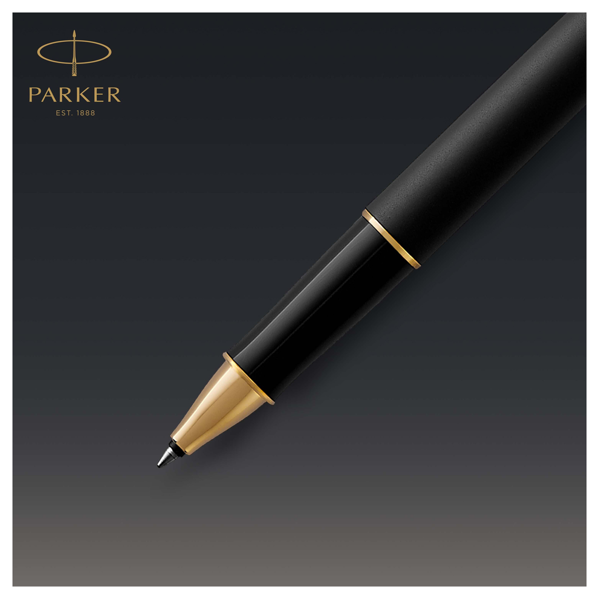 Ручка-роллер Parker "Sonnet Matte Black GT" черная, 0,8мм, подарочная упаковка - фото 4