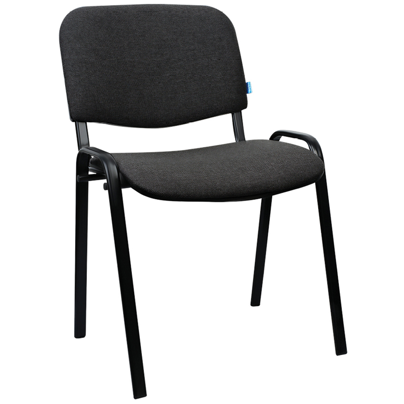 Стул Helmi HL-F01 "Изо", каркас черный, обивка ткань серая - фото 1