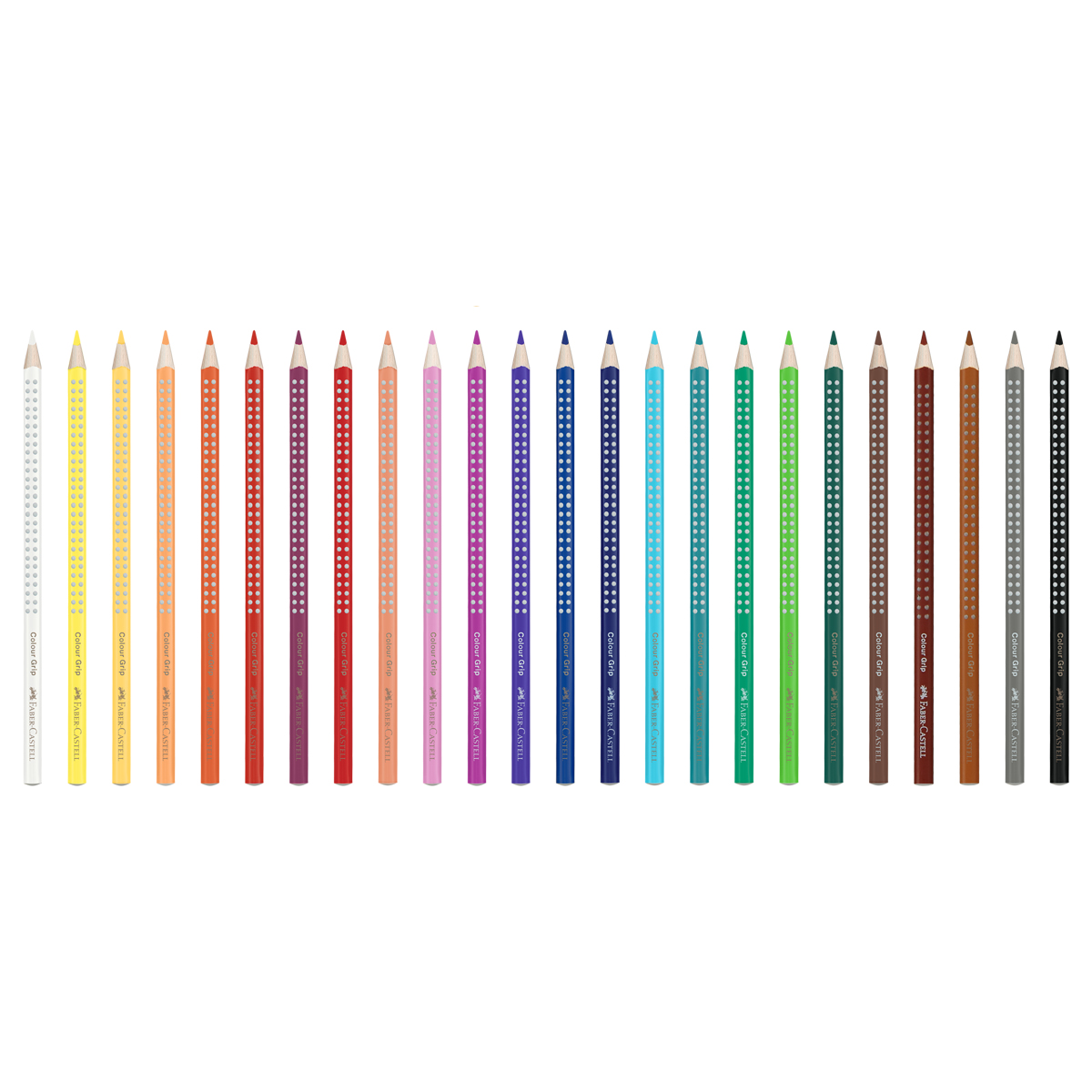 Карандаши цветные Faber-Castell "Grip", 24цв., трехгран., заточен., метал. упак. - фото 2