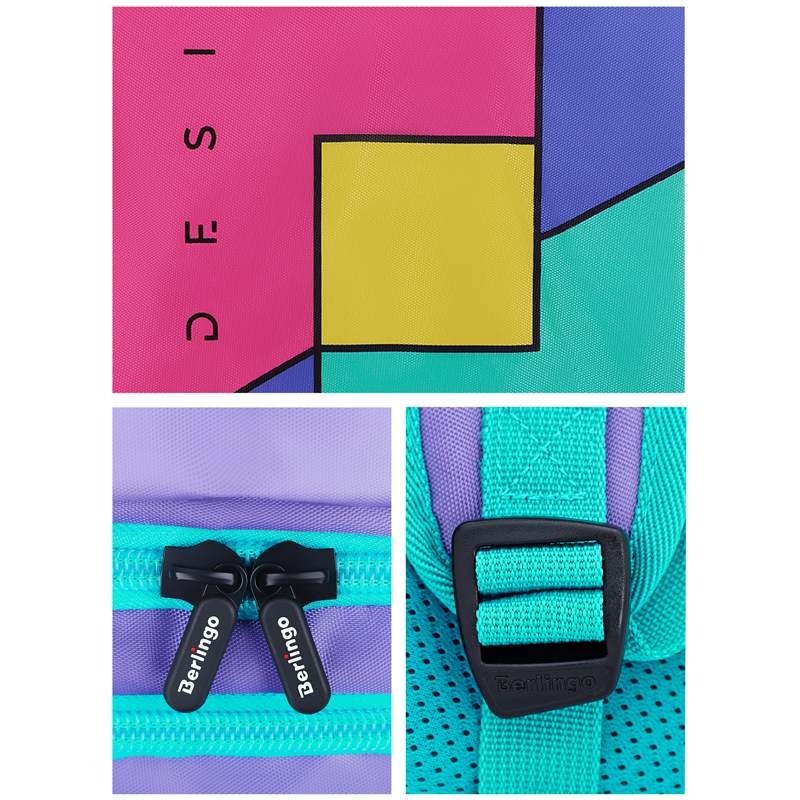Рюкзак Berlingo inStyle "Color Block" 41*27*20см, 3 отделения, 1 карман, эргономичная спинка - фото 9