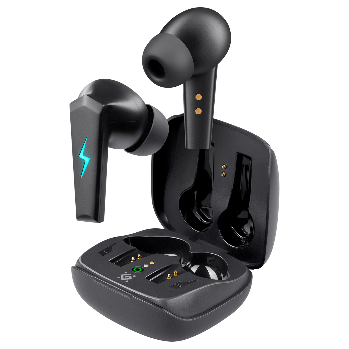 Наушники с микрофоном беспроводные Defender CyberDots 280, Bluetooth, разъем Type-C, черный - фото 1