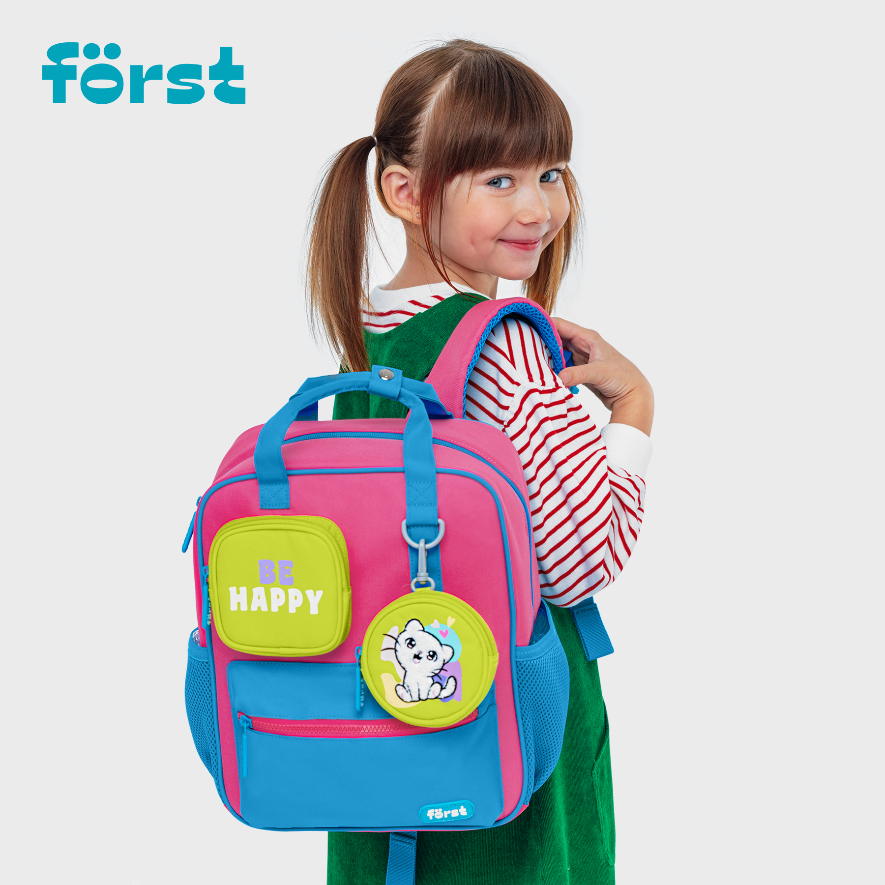 Рюкзак F?rst F-Kids "Be Happy!" 30,5*25,5*12см, 1 отделение, 5 карманов, эргономичная спинка - фото 9