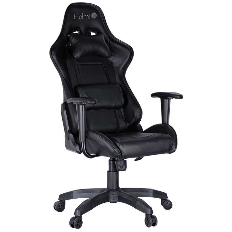 Кресло игровое Helmi HL-G09 "Control", экокожа черная, 2 подушки - фото 1