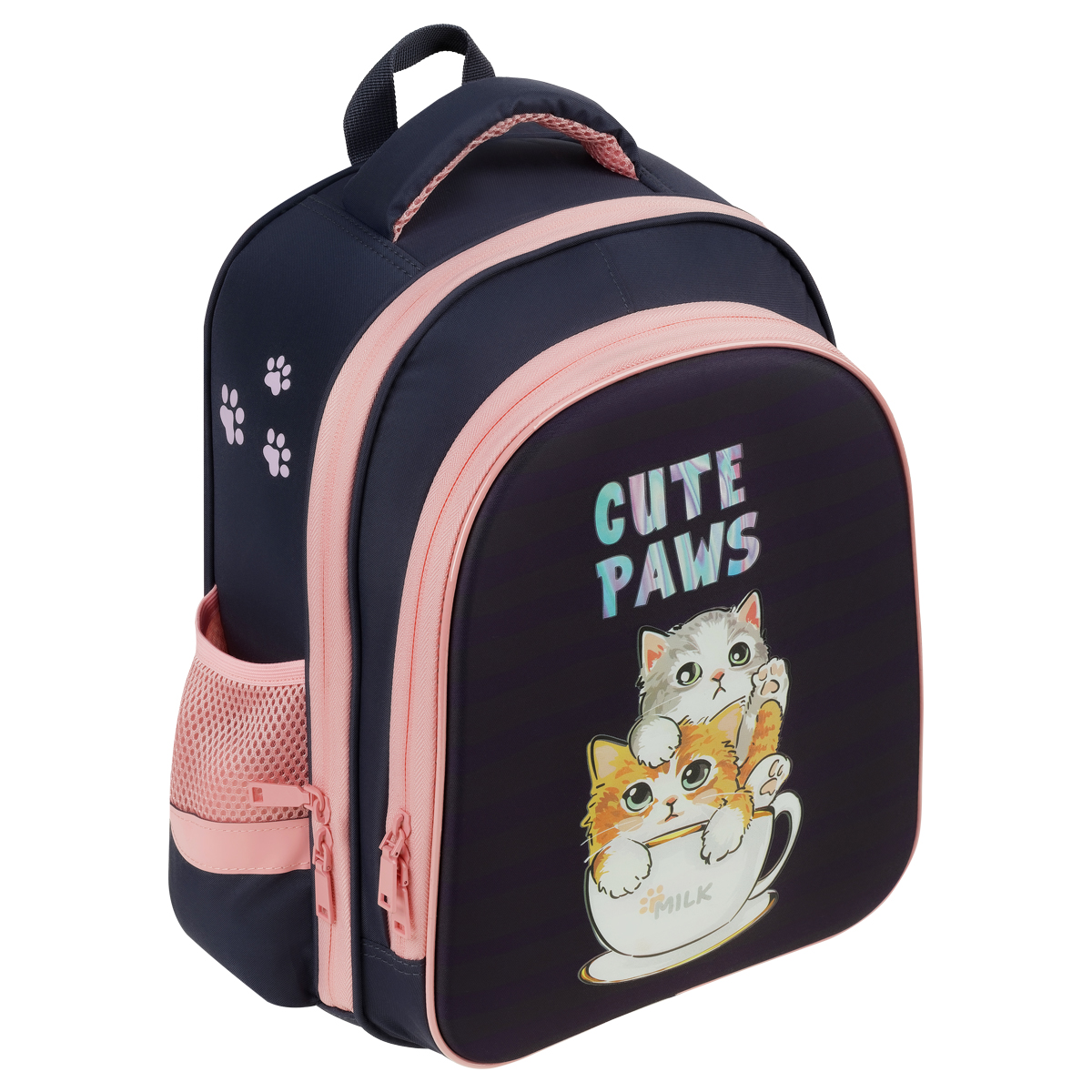 Ранец ArtSpace School Friend Light "Cute Paws" 35*29*12см, 2 отделения, 2 кармана, анатомическая спинка - фото 1