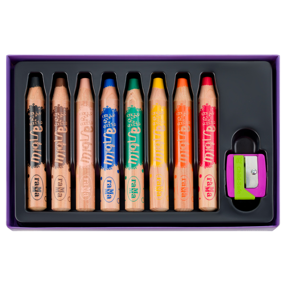 Карандаши цветные Гамма "Малыш", 08цв., утолщенные, заточен., с точилкой, картон. упаковка, европодвес - фото 2