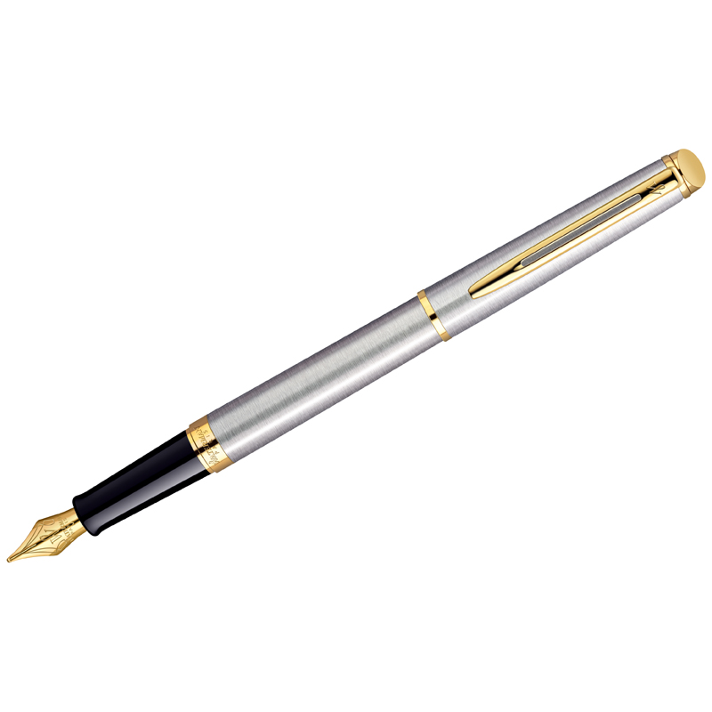 Ручка перьевая Waterman "Hemisphere Stainless Steel GT" синяя, 0,8мм, подарочная упаковка - фото 1