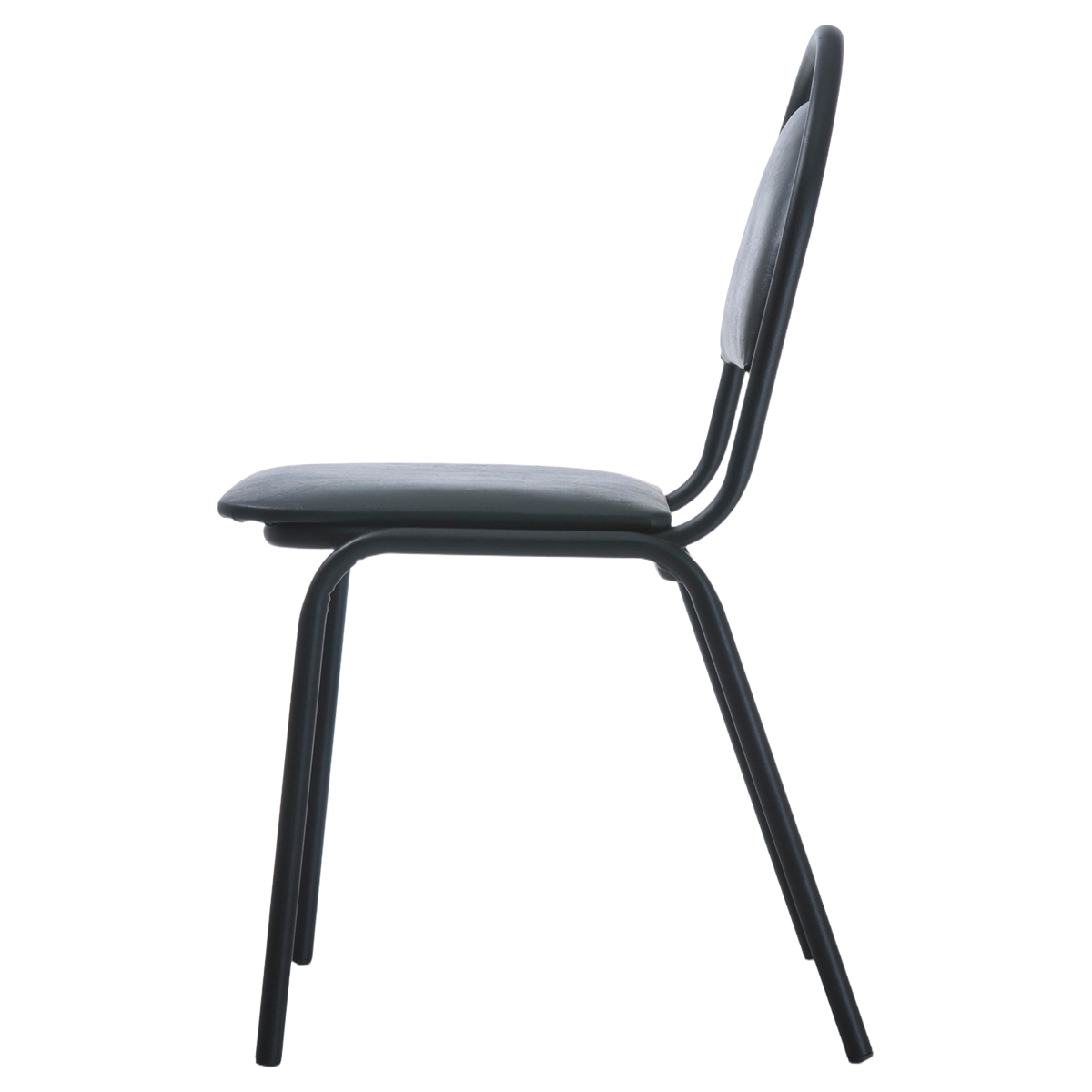 Стул Фабрикант "Стандарт" PV, 1, BL, каркас черный, обивка кожзам черный - фото 2