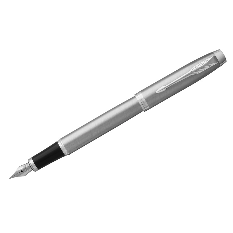 Ручка перьевая Parker "IM Essential Stainless Steel CT" синяя, 0,8мм, подарочная упаковка - фото 1