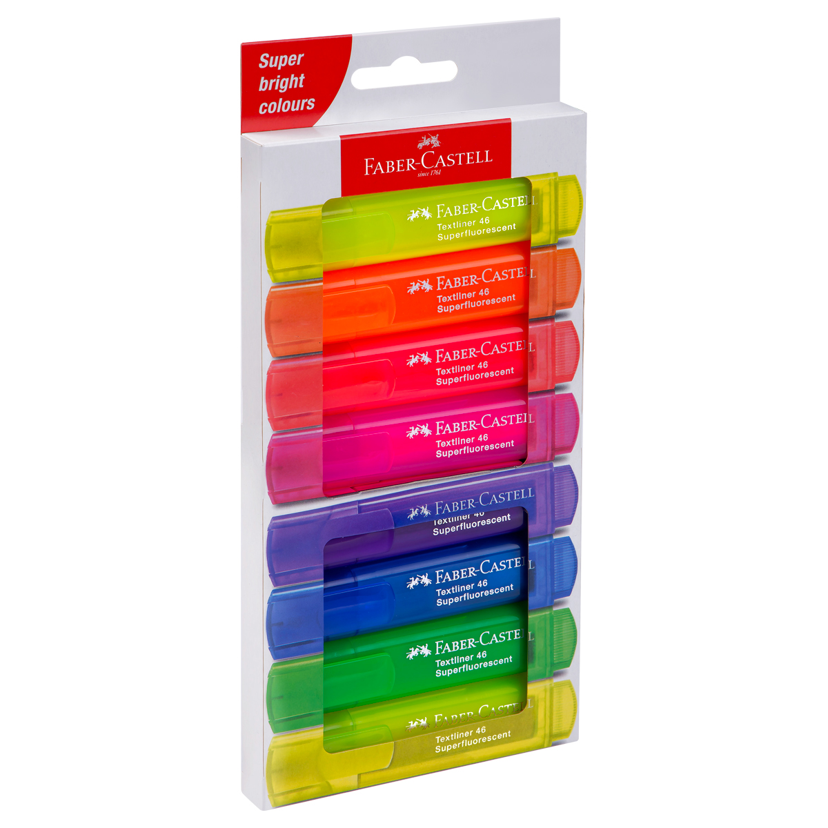 Набор текстовыделителей Faber-Castell "46 Superfluorescent" 7 флуоресцентных цв., 8шт., 1-5мм, картон. уп. - фото 10