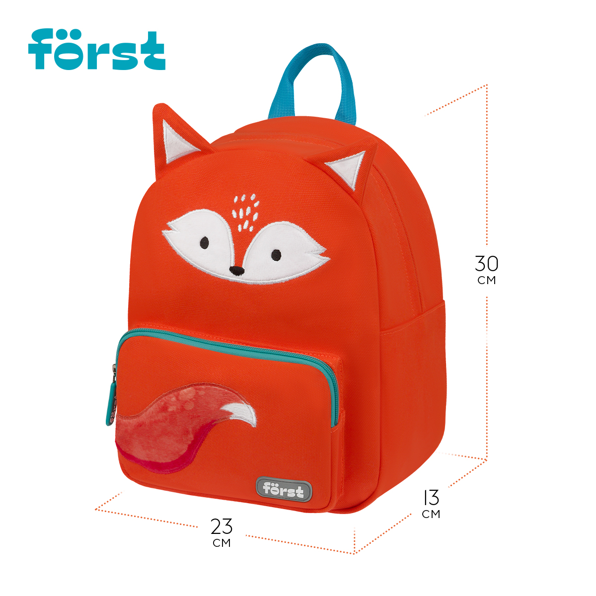Рюкзак F?rst F-Kids "Fluffy Fox" 30*23*13см, 1 отделение, уплотненная спинка - фото 6