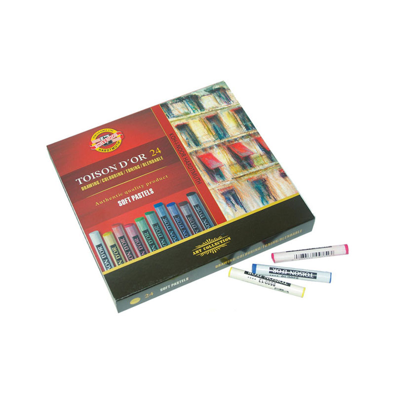 Пастель мягкая художественная KOH-I-NOOR "Toison D'or", 24 цвета, круглое сечение, 8514024005KS - фото 1