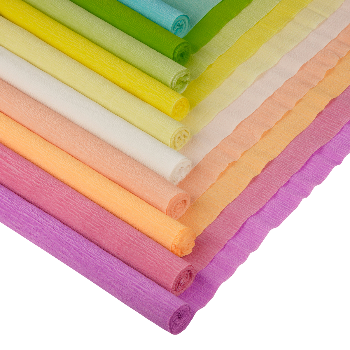 Набор крепированной бумаги ТРИ СОВЫ, 50*250см, 110г/м2, 10шт, пастель, в рулонах - фото 4