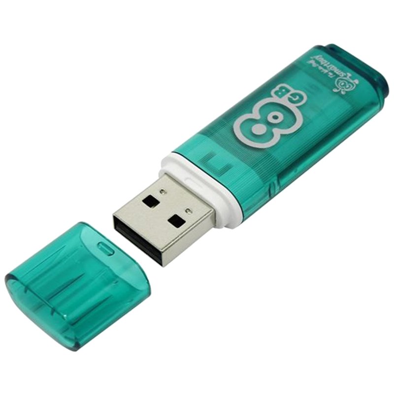 Флеш-память Smartbuy Glossy, 8Gb, USB 2.0, зел, SB8GBGS-G - фото 1
