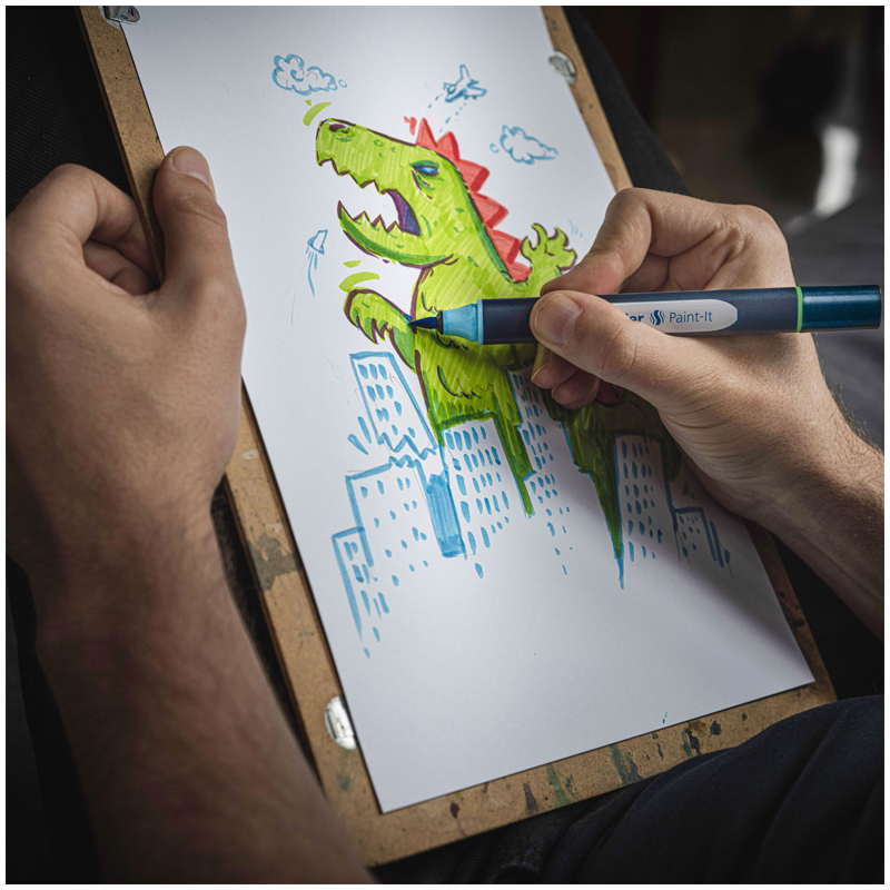Набор двухсторонних маркеров-кистей Schneider "Twinmarker Paint-It" 72 предмета, на водной основе, кисть/пулевидный - фото 6