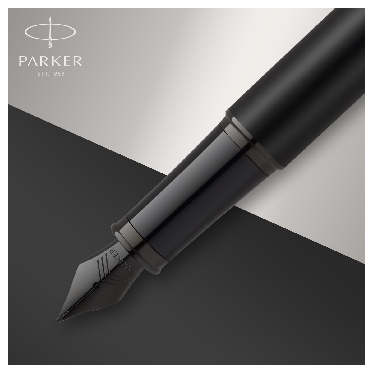Ручка перьевая Parker "IM Achromatic Black" синяя, 0,8мм, подарочная упаковка - фото 4