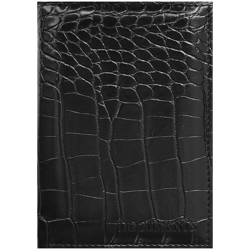 Портмоне водителя OfficeSpace иск. кожа, черный, крокодил - фото 1