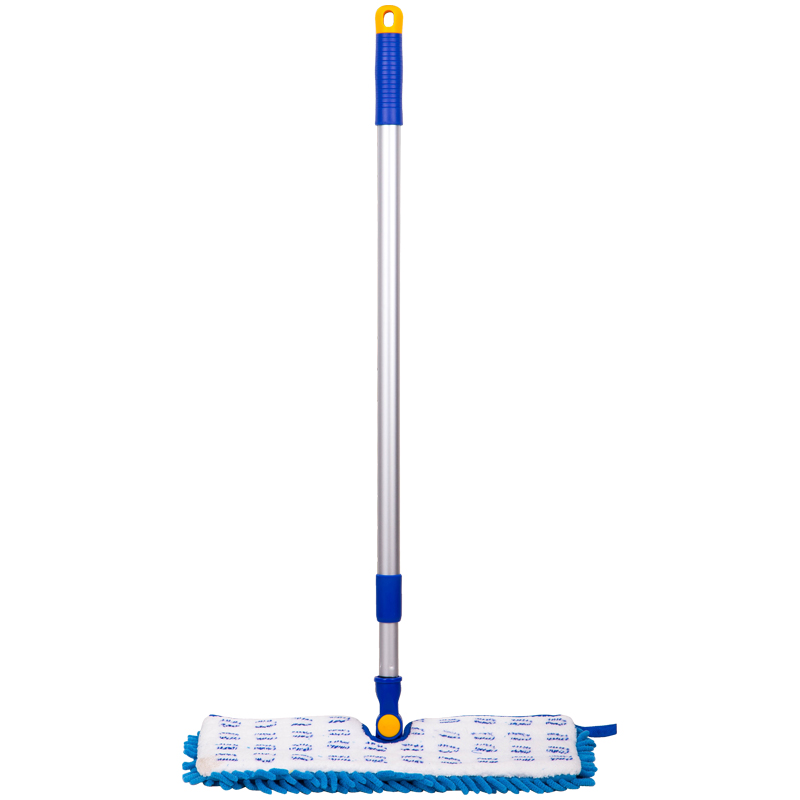 Швабра двусторонняя OfficeClean Professional, алюм. ручка 75-130см, насадка МОП микрофибра 40см - фото 3