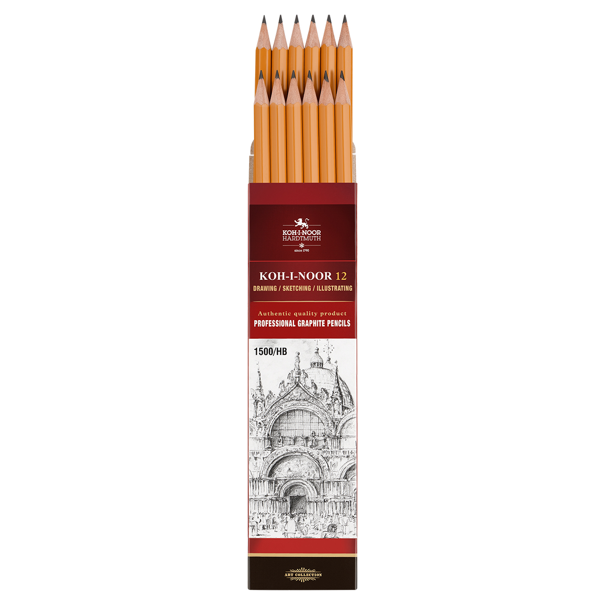 Карандаш чернографитный KOH-I-NOOR 1500/HB, б/ласт, Чехия - фото 3