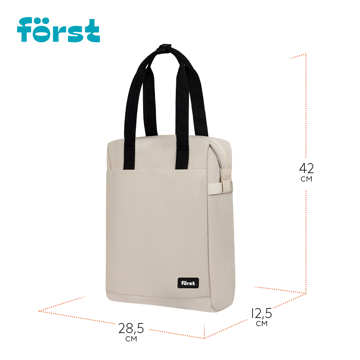 Рюкзак F?rst F-Casual "Beige Cream" 42*28,5*12,5см, 1 отделение, 1 карман, уплотненная спинка - фото 6