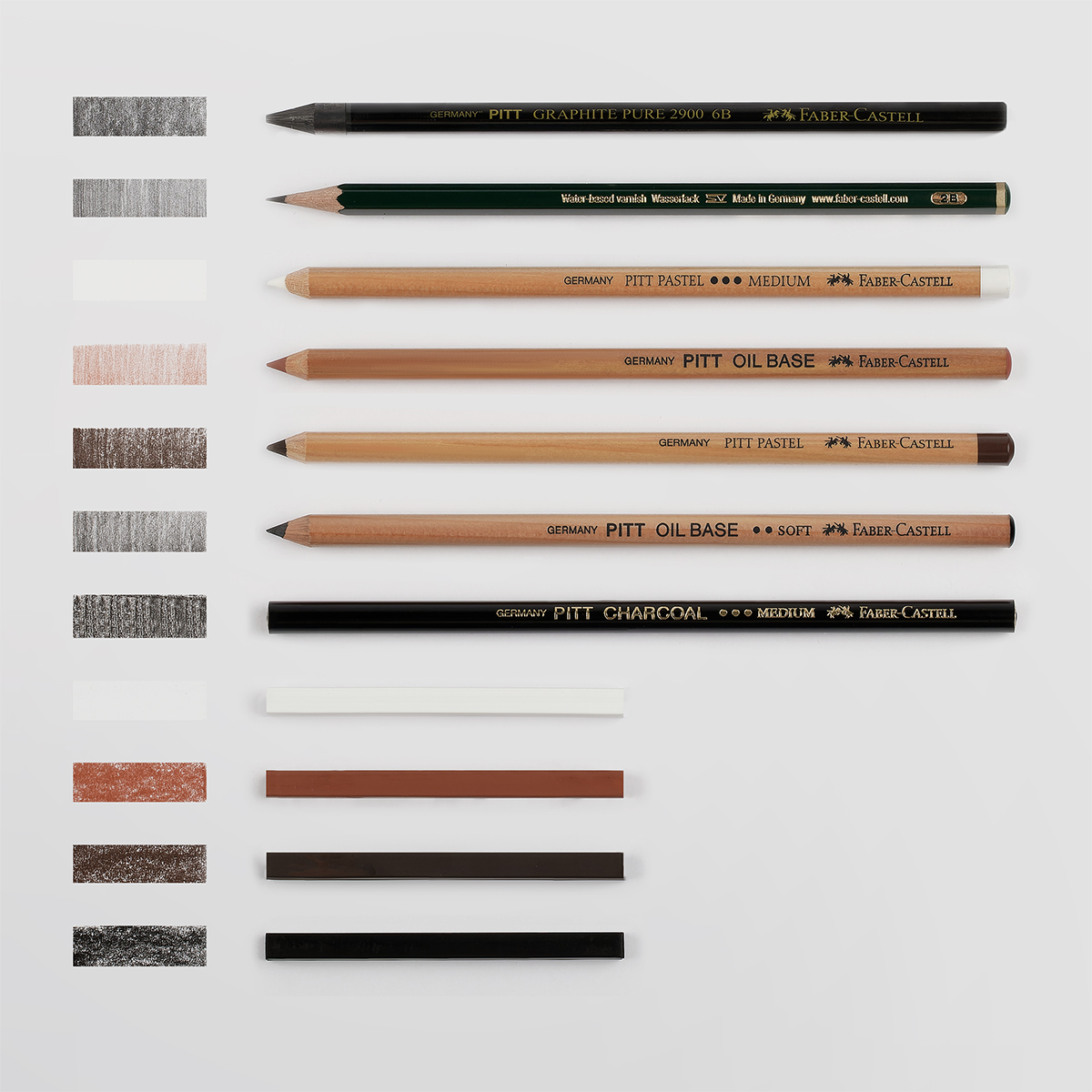 Набор художественных изделий Faber-Castell "Pitt Monochrome", 12 предметов, метал. коробка - фото 10