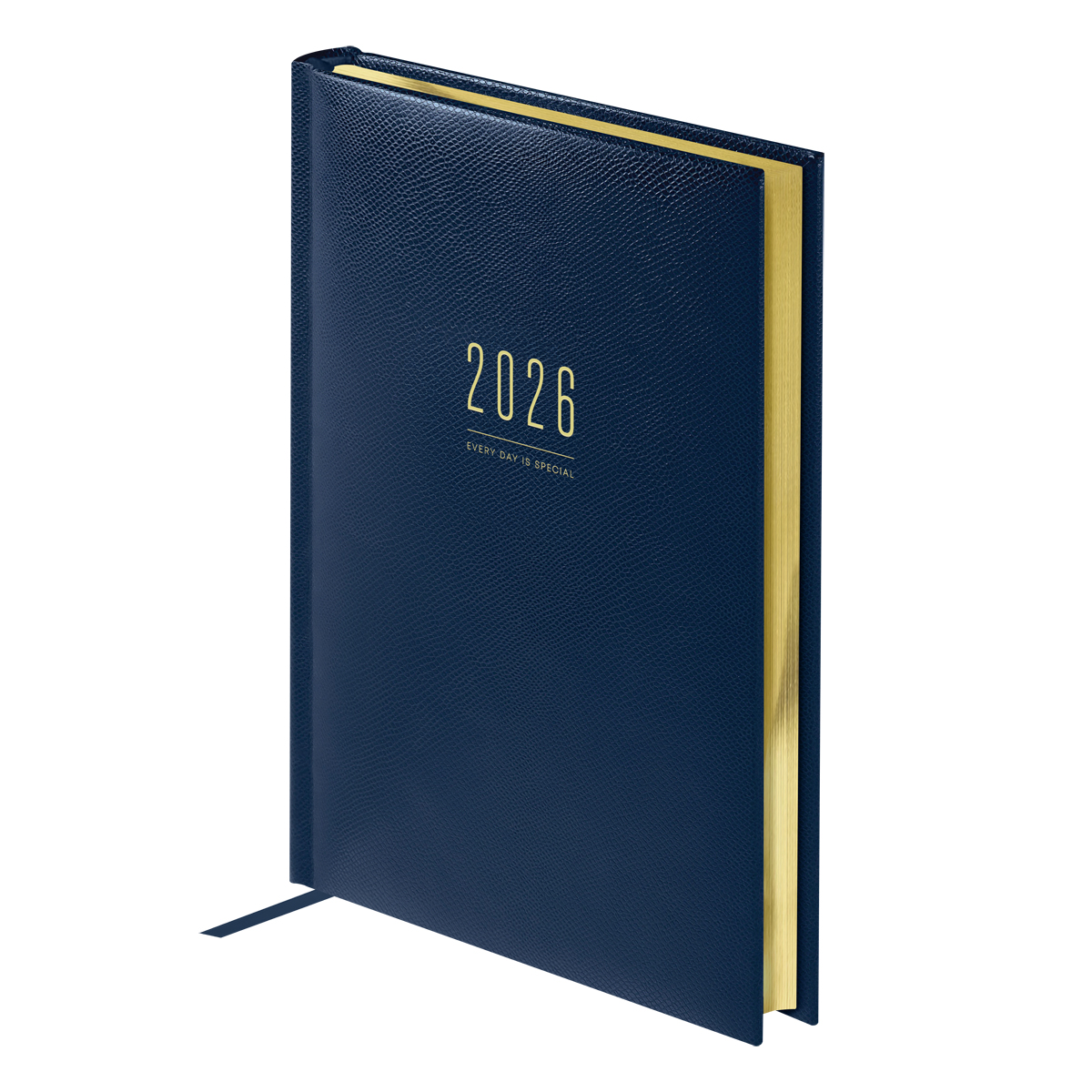 Ежедневник датированный 2026г., А4, 176л., твердый переплет, кожзам, BG "Dallas. Blue", синий, фольгированный срез - фото 1