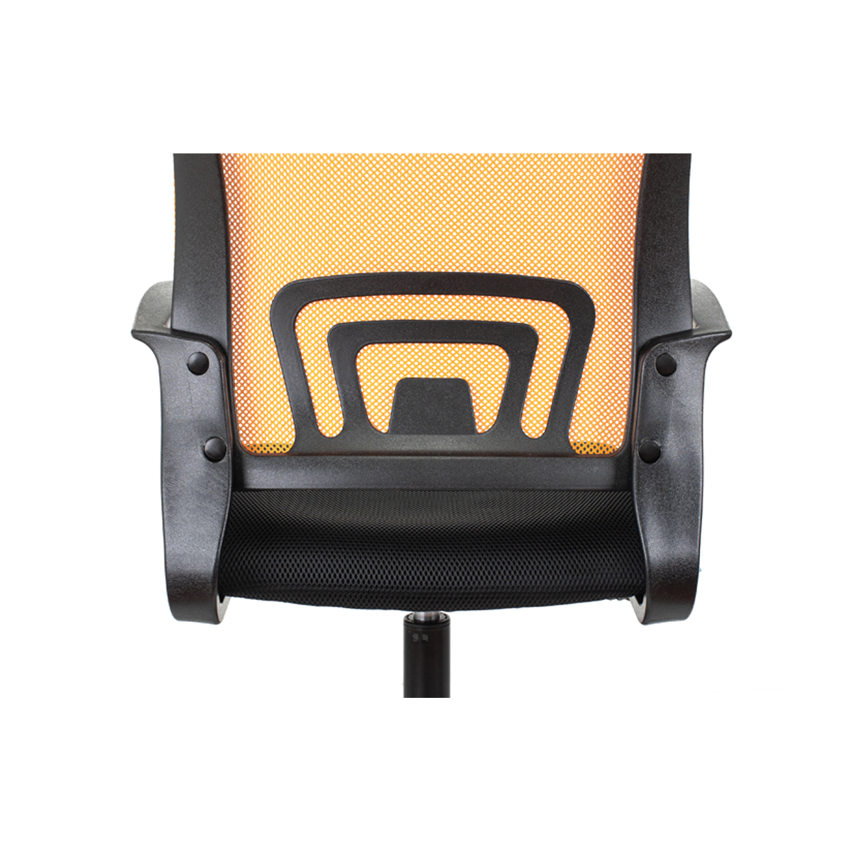 Кресло оператора Helmi HL-M95 R (695) "Airy", спинка сетка оранжевая/сиденье ткань TW черная, пиастра - фото 9