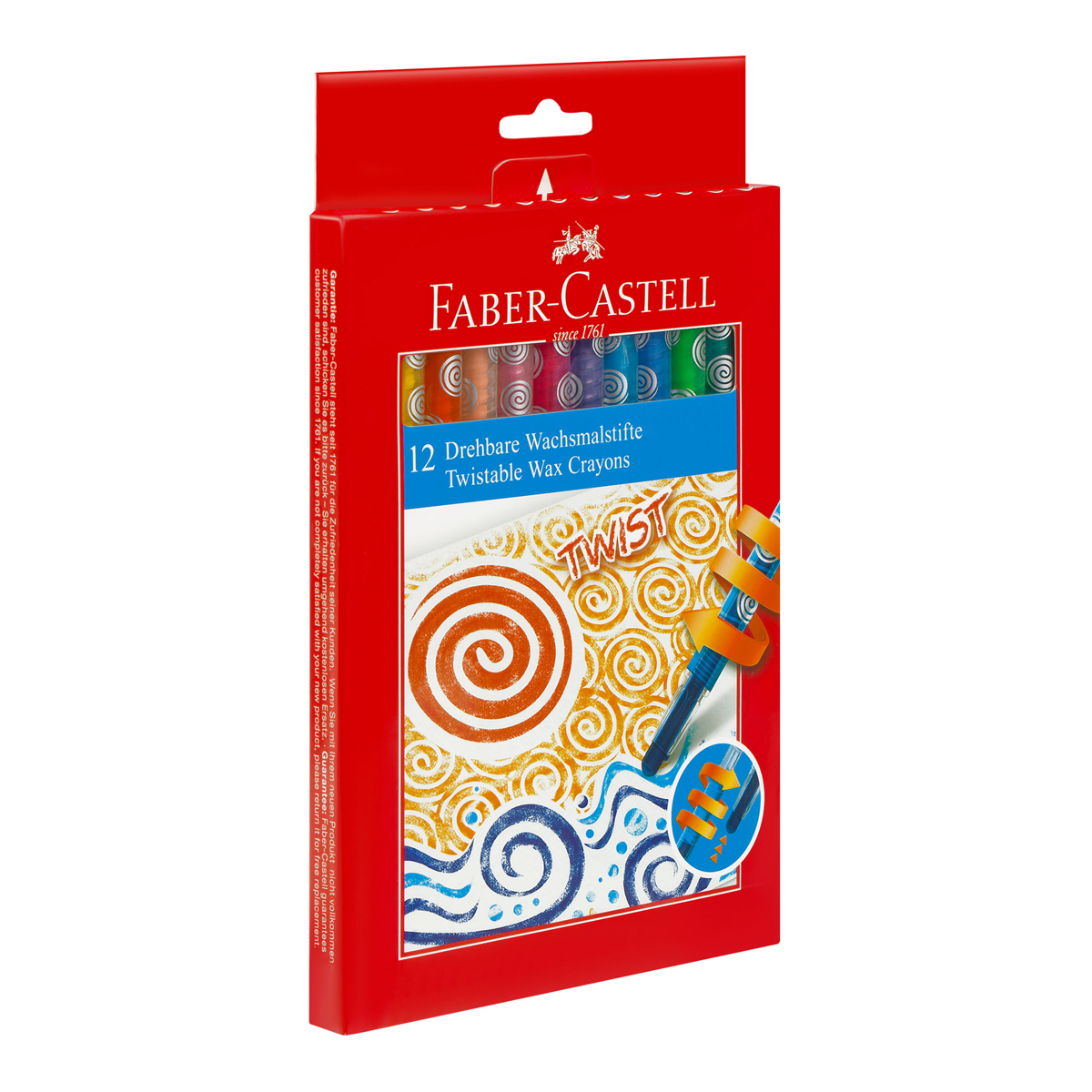 Карандаши восковые Faber-Castell, 12цв., выкручивающийся стержень, картон. упаковка, европодвес - фото 10