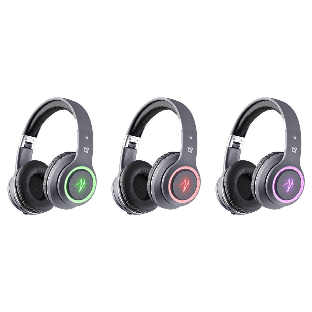 Наушники с микрофоном беспроводные Defender FreeMotion B571, Bluetooth, складные, MicroSD, разъем Type-C, черный - фото 2