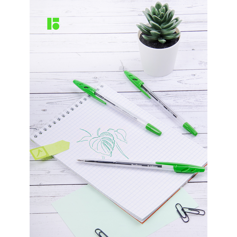 Ручка шариковая Berlingo "Tribase" зеленая, 1,0мм - фото 9