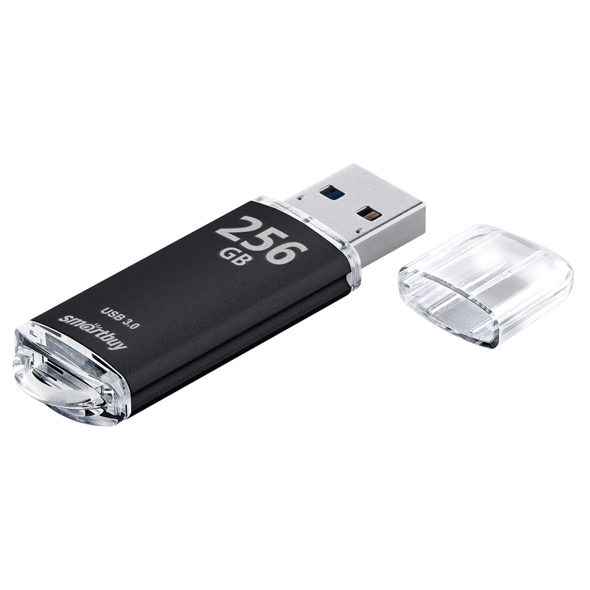 Память Smart Buy "V-Cut"  256GB, USB 3.0 Flash Drive, черный (металл. корпус ) - фото 1