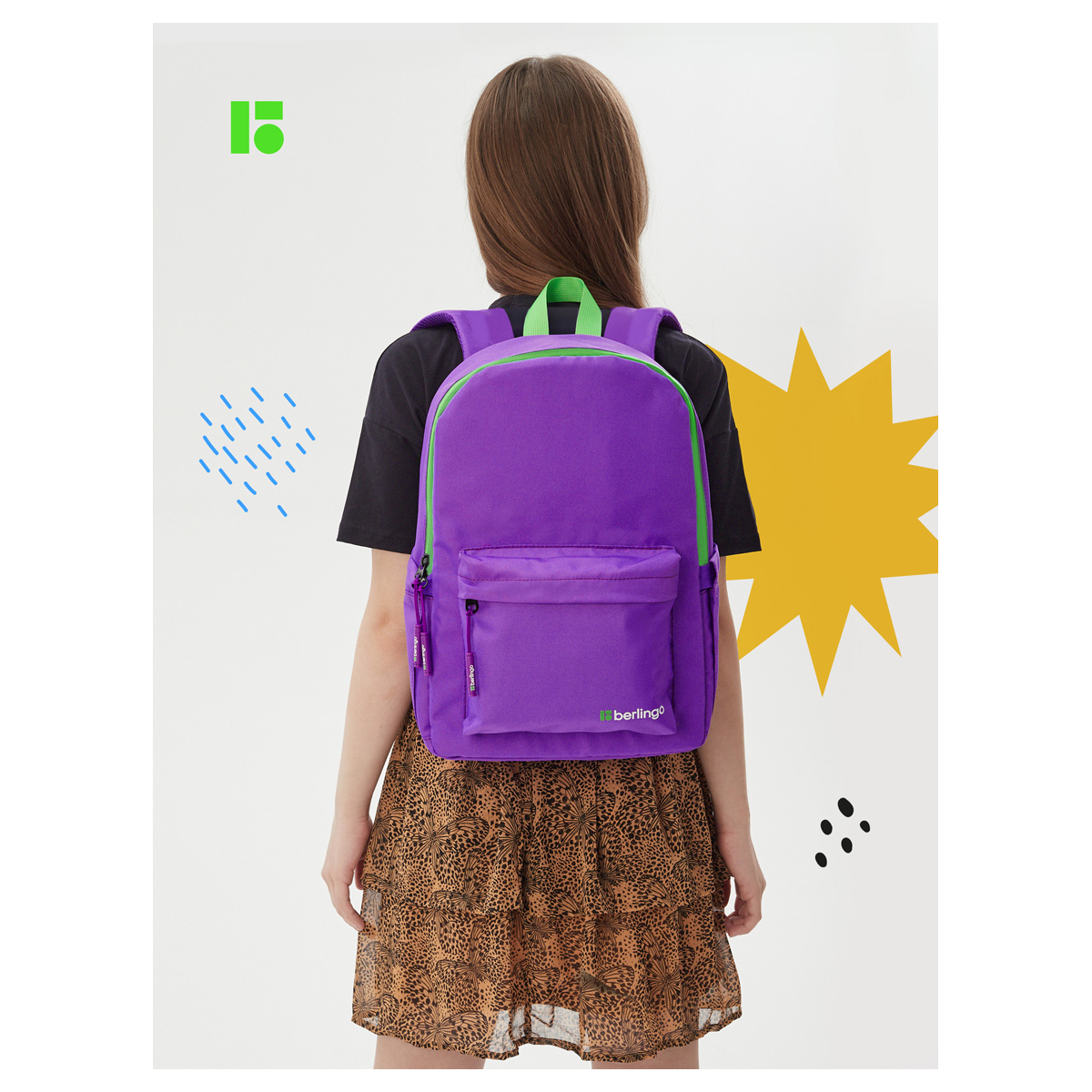 Рюкзак Berlingo "Regular purple", 40*27*16см, 1 отделение, 3 кармана, уплотненная спинка - фото 9