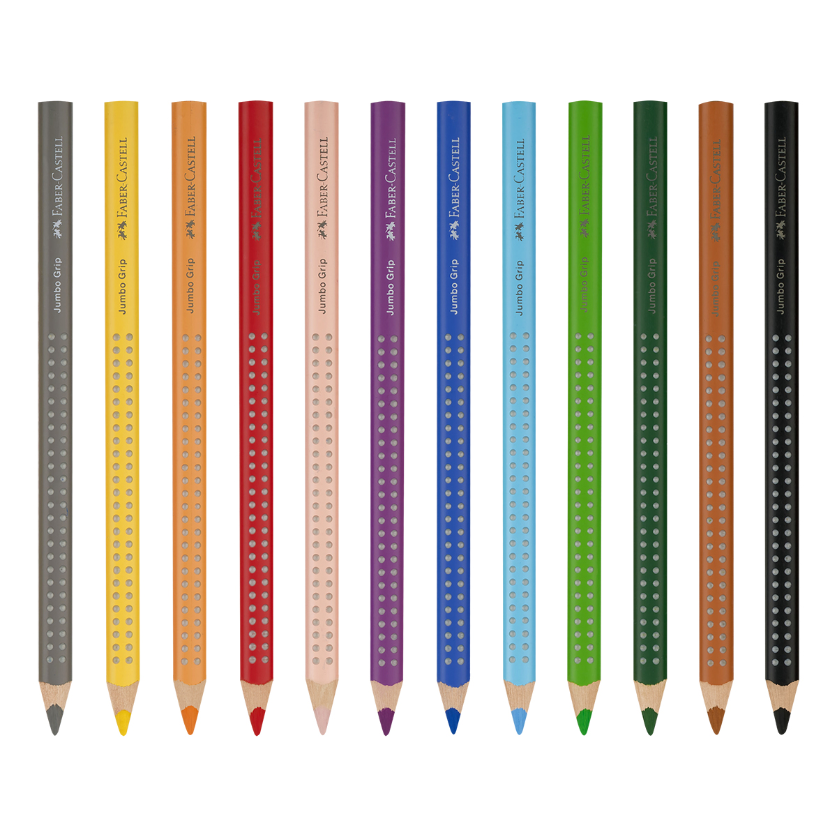 Карандаши цветные Faber-Castell "Jumbo Grip", 12цв., трехгран., утолщен., заточен., картон, европодв - фото 2
