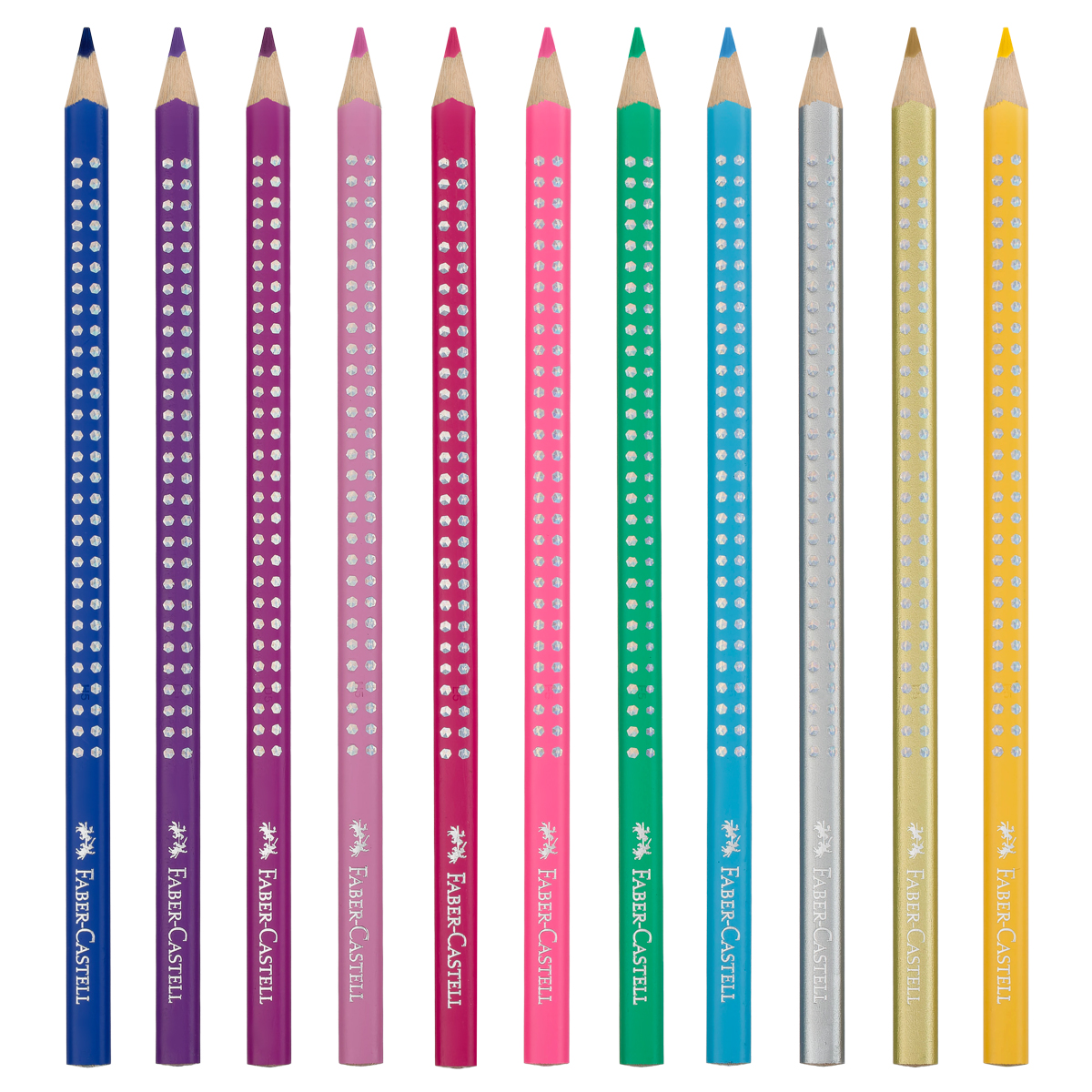 Карандаши цветные Faber-Castel "Sparkle", 12 цв., трехгран., метал. короб - фото 5