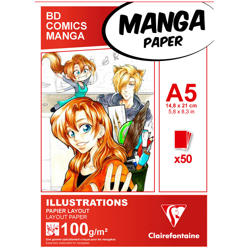 Скетчбук для маркеров 50л., А5 Clairefontaine на склейке, 100г/м2 - фото 1