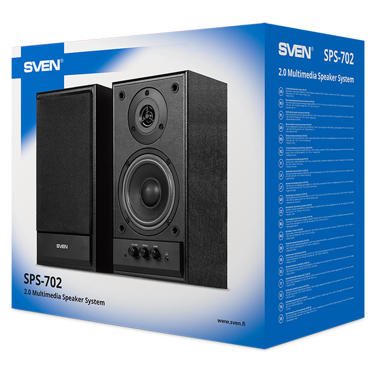 Колонки Sven SPS-702, 2*20W, деревянный корпус, черный - фото 9