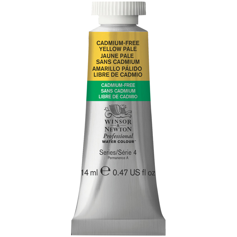 Акварель художественная Winsor&Newton "Professional", 14мл, туба, желтый бледный бескадмиевый - фото 1