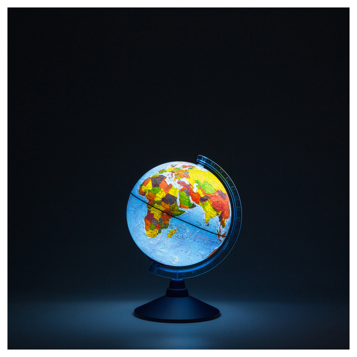 Глобус физико-политический Globen, 21см, с подсветкой от батареек на круглой подставке - фото 2